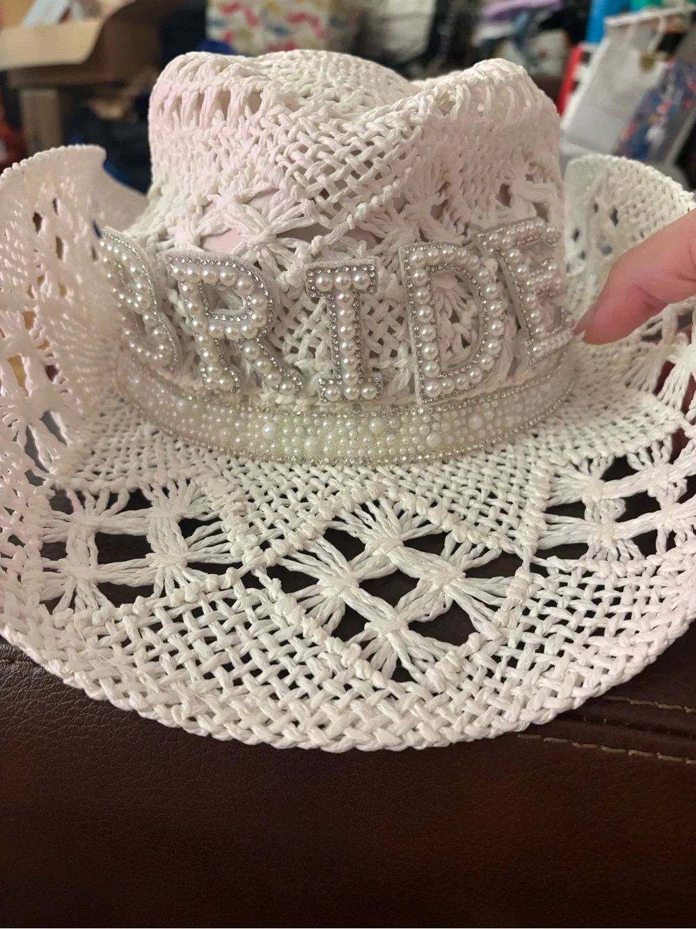 Twig & Arrow - Straw Bride, Cowboy Hat NWT